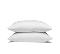 Alpes Blanc - Pack 4 pièces - Oreillers Super gonflants Coton 65x65 cm + 2 sous taies - Ferme