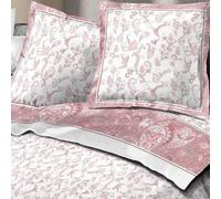 Alpes Blanc - Parure de draps Flanelle 4 pièces Fleuris Rosier