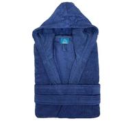 Alpes Blanc - Peignoir de bain avec capuche 450 g/m² - 70% Coton peigné, 30% Bambou - Ultra doux, confortable et absorbant - hypoallergénique
