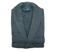 ALPES BLANC - Peignoir de bain Mixte à col Châle 100% coton 450 g - Anthracite Taille XL - Doux et absorbant - Style intemporel