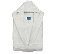 ALPES BLANC - Peignoir de bain S mixte à capuche 100% coton 450g - Absorbant, doux et confortable - Ceinture et poches Blanc