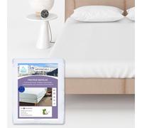 Alpes Blanc - Protège Matelas Imperméable Molleton Coton/Polyester contrecollé PU