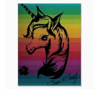 Alpes Blanc - Serviette de Plage Double Licorne Multicolore 150x170