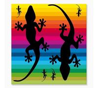 Alpes Blanc - Serviette de Plage Double Margouillat Multicolore 140x180 cm