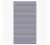 Alpes Blanc - Serviette de Plage rayée Bleu Marine et Blanc 90x170 cm 100% Coton Premium - Drap de Plage Intemporel, Absorption optimale