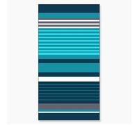 ALPES BLANC - Serviette de plage rayures bleues et grises 90x170 cm - 100 % coton égyptien , design classique et indémodable