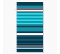 Alpes Blanc - Serviette de Plage Rayures Bleues et Grises 90x170 cm - 100% Coton égyptien, Design Classique et indémodable