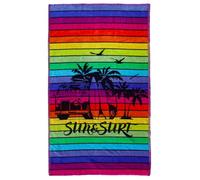 Alpes Blanc - Serviette de Plage Van Multicolore 90x170 cm 100% Coton Jacquard