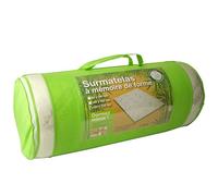 ALPES BLANC - Surmatelas à mémoire de forme 90x190 cm - Visco et fibres de bambou - Confort ergonomique - Déhoussable et lavable