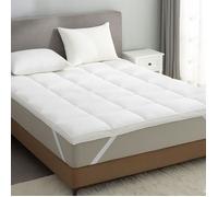 ALPES BLANC - Surmatelas en plumes 90x190 cm - Fabrication française - Confort hôtelier haut de gamme - Enveloppe percale