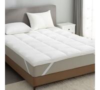 Alpes Blanc - Surmatelas en Plumes - Fabrication française - Confort hôtelier Haut de Gamme - Enveloppe Percale 91 Fils - Certifié Oeko-Tex®