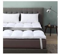 ALPES BLANC - Surmatelas Moelleux 5 cm - 160x200 cm - Confort Supérieur, Enveloppe Percale de Coton Douce, Respirante et Durable
