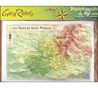 Alpes haute provence 21,1 x 31,5 cm Carte en relief - Collectif - Georelief - Objet dérivé - Jeux livres objets