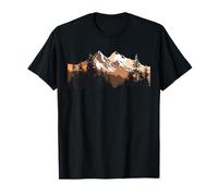 Alpes montagnes dans la forêt avec arbres nature les montagnes T-Shirt