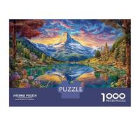 Alpes suisses Puzzle 1000 Pièces pour Adultes Et Adolescents De 14 Ans Et Plus, Jeu De Défi Intellectuel 38x26cm/1000pcs