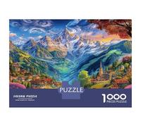 Alpes suisses Puzzle 1000 Pièces pour Adultes Et Adolescents De 14 Ans Et Plus, Jeu De Défi Intellectuel 38x26cm/1000pcs