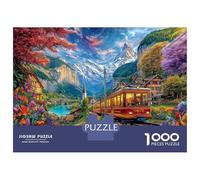 Alpes suisses Puzzle 1000 Pièces pour Adultes Et Enfants, Difficile Puzzles, Activité Familiale Captivante,Jeu De Défi Intellectuel 38x26cm/1000pcs