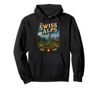 Alpes suisses Suisse Vintage Alpine Mountain Travel Sweat à Capuche