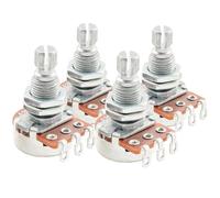 Alpha A250K Mini Pots Metric Split Standard Shaft 9.5mm Audio Taper Potentiometers for Electric Guitar Bass (Set of 4)