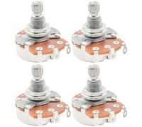 Alpha A500K Pots Metric Split Standard Shaft 9.5mm Audio Taper Potentiometers for LP/SG Style Electric Guitar Bass (Set of 4)