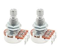 Alpha B25K Mini Pots Metric Split Standard Shaft 9.5mm Linear Taper Potentiometers for Active Pickups Electric Guitar Bass (Set of 2)