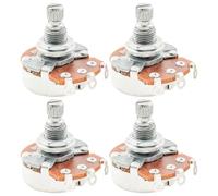 Alpha B500K Mini Potentiomètre Linéaire Métrique Split Shaft 9,5mm Lot de 4 | pour Guitare électrique Basse LP/SG