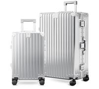 ALPHA CAMP Set Valise 3pcs M L XL avec Serrure TSA Rigide Polycarbonate Valise da Voyage avec Cadre en Aluminium Bagage de Voyage Luggage