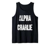 Alpha Charlie Lettre de l'alphabet phonétique Militaire Débardeur