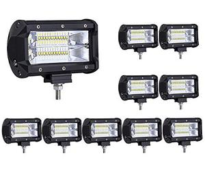 ALPHA DIMA 10X 72W LED Phare de Travail,IP67 Imperméable Phare Projecteur Feux Antibrouillard LED Travail Lumière Spot Faisceau LED Brouillard Lumière