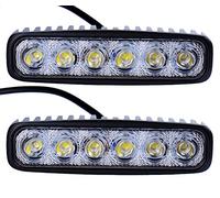 ALPHA DIMA 2X 18W 12W Flood Phare de Travail Barres d'éclairage LED,IP67 Feux de Travail à Large Faisceau pour Camions Tout-Terrain SUV et 4x4 Feux Antibrouillard(18 Watt)