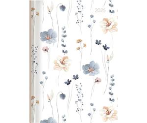 Alpha Edition Agenda de poche Ladytimer Grande Flowers 2025, 15 x 21 cm, 128 pages, possibilités de notes par jour, aperçu de la semaine sur 2 pages et calendrier international