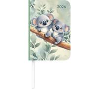 Alpha Edition - Lady Journal Mini Koala 2026 - Agenda de poche 8×12 cm - Weekly - 144 pages - Agenda compact avec motif koala - Couverture robuste & de nombreuses fonctions supplémentaires