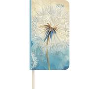 Alpha Edition - Lady Journal Slim Blowballs 2026 - Agenda de poche 9×16cm - Weekly - Semainier Compact avec Pages de notes, Info & Adresse - 128 pages