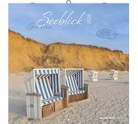 Alpha Edition - Seeblick 2026 - Calendrier brochure 30 x 30 cm - Calendrier mural avec motifs côtiers - Pour les amoureux de la mer - 12 photos de rêve, beaucoup d'espace pour les notes, avec jours