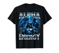 Alpha Energy Wolf Meme Cringe Weird Funny pour Hommes et Femmes T-Shirt