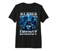 Alpha Energy Wolf Meme Cringe Weird Funny pour Hommes et Femmes T-Shirt Haut de Gamme