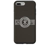 Alpha et Omega Chi et Rho XP Jésus Christ Symbole Chrétien Coque pour iPhone 7 Plus/8 Plus