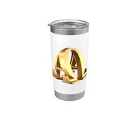 Alpha et Omega, le symbole chrétien du début et de la fin Gobelet isotherme en acier inoxydable double paroi