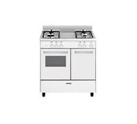 Alpha GA85PMWH - Cuisinière - pose libre - largeur : 80 cm - profondeur : 54.5 cm - hauteur : 83.5 cm - Blanc/inox