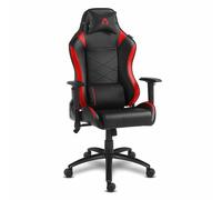 Alpha Gamer AGATENA-BK-RED Siège pour jeu vidéo Siège de jeu sur PC Siège rembourré Noir, Rouge