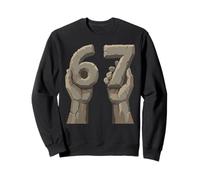 Alpha Generation 6 7 Stone Hands Future Mindset Design Sweatshirt