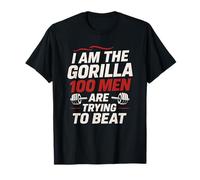 Alpha Gorilla Gym Bodybuilding Funny Bold Workout Motivation T-Shirt