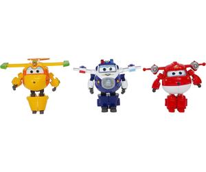 Alpha Group 3 figurines robots transformables Super Wings saison 4