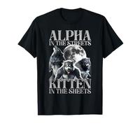 Alpha in The Streets Chaton Loup Drôle Meme T-Shirt