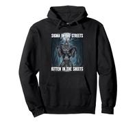 Alpha in The Streets Funny Cringe Werewolf Meme Wolf Sweat à Capuche