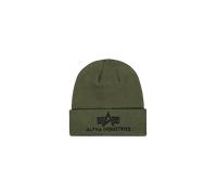 Alpha Industries 3D Beanie Couvre-chefs pour homme Taille onesize - Vert foncé