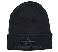 Alpha Industries 3D Bonnet tricoté en Acrylique pour Hommes Black