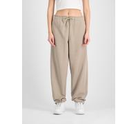 Alpha Industries Alpha Essentials Rubber Logo Jogger Pantalon de jogging pour femme Taille M - Beige