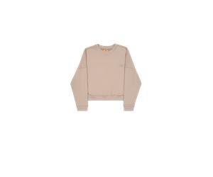 Alpha Industries Alpha Essentials Rubber Logo Oversized Sweatshirt pour femme Taille XS - Beige
