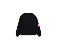 Alpha Industries Alpha Essentials Rubber Logo Sweatshirt pour homme Taille L - Noir